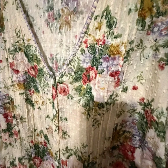 LoveShackFancy Cream Floral Blouse - Picture 2 of 8